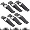 6 Pack Black，Stainless Steel Spring Loaded Toggle Latch, Silver Catch
