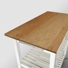 Casual Home Solid American Top Kitchen Island, Natural Cherry &
