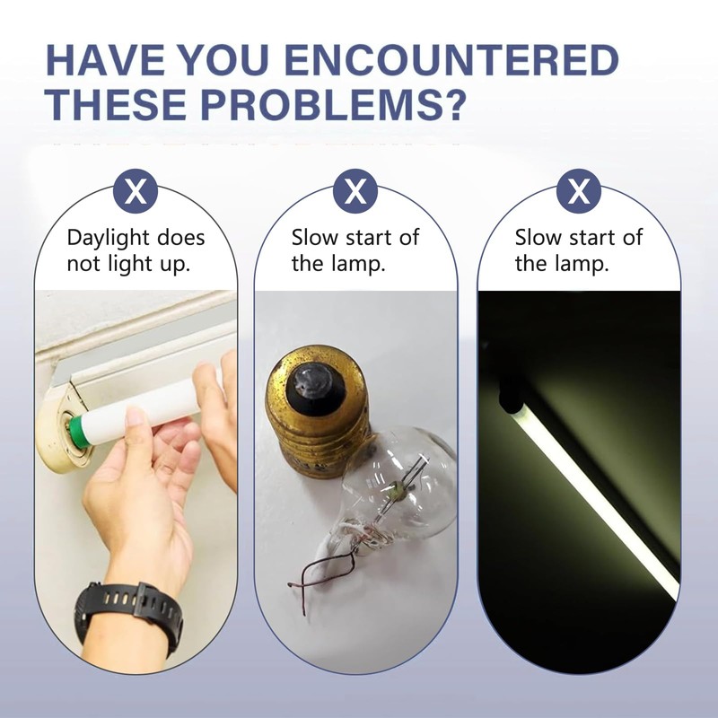 Xumann 10Pcs 4-65w/220-240V Fluorescent Light Starter, Starter for Fluorescent Light,Fluorescent