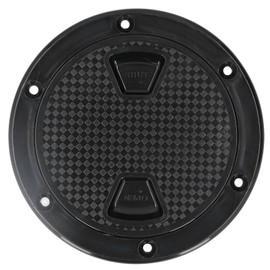 Ausla 1PC Inspection Lid Boat Deck Cover Boat Hatch Deck Plate Round Non-Slip Inspection Hatch Marine Accessories Black