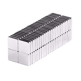 Square Block Magnets 1/4x1/4x1/16 Universal - Multi-Use 6x6x1.5 Magnetic Holder Sticker Fastener Building Rectangular Magnet Square Blocks (100 Pack)