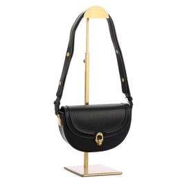 Hipiwe Purse Display Stand with Adjustable Height Gold Metal Handbag Rack Handbag Stand Holder Tabletop Single Hanging Hook Bag Stand for Handbag Purse (1 Pack)