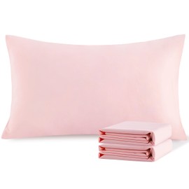 NTBAY King Pillowcase Set - 2 Pack Brushed Microfiber 20x36 Pillowcases - Soft, Wrinkle-Free, Fade-Resistant, Stain-Resistant, Blush Pink Pillowcases with Envelope Closure - 20x36 Inches, Blush Pink