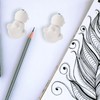 Operitacx Pack of 40 Polar Bear Erasers, Pencil Erasers, Animal