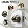 KNOBWELL 2 Pack Door Knob with Lock and Key (Keyed