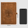 RETTACY Notebook, A5, Squared, Thick Grid, Leather Hardcover, 320 Pages,