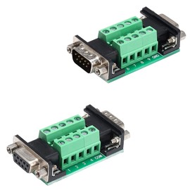PENGLIN DB9 Male to Female Breakout Board Connector, RS232 D-SUB Serial to 9 Pins Port Serial Adapter