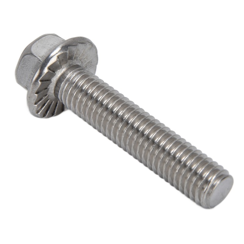 20Pcs M10x1.5 Screw Bolts A2‑70 Stainless Steel Flanged Hex Head