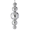 Regency International Multi Mirror Ball Ornament Finial 22-inch, Silver, Holiday