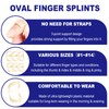 RonJea 6Pcs Oval Finger Splints, Trigger Finger Splint for Trigger/Mallet/Arthritis/Straightening,