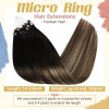sunny hair Extensiones Cabello Real 50gr 14in Negro Mezcla Marrón