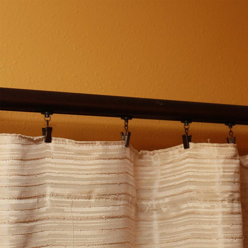 sourcingmap Curtain Clip Rings with Hooks Metal 1.5 Inch Inner