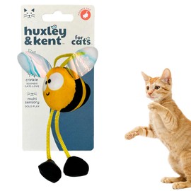 Huxley & Kent Chirpy Cat Toy - Bumble Bee - Interactive Toy for Cats