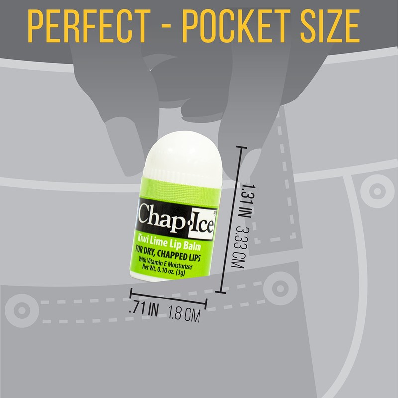 Chap-Ice® | 12-Count Mini Kiwi Lime Lip Balm | Lip