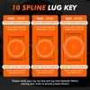CASOMAN 3-Piece 10 Spline Lug Nut Key Set, Wheel Lock