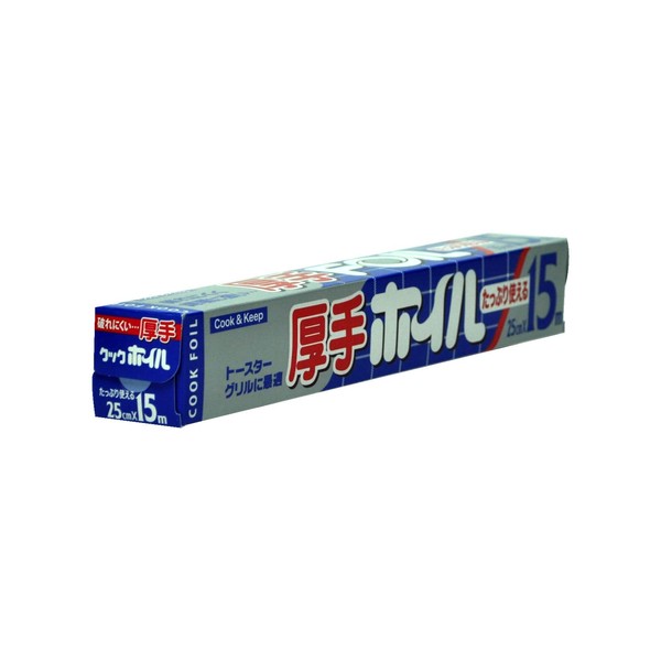 M-A Packaging Aluminum Foil, Thick Cooking Foil, 9.8 inches (25 cm) x 49.2 ft (15 m), Silver, Thick
