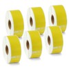 BETCKEY - Compatible DYMO 30252 (1-1/8" x 3-1/2") Address & Barcode Replacement Labels - Compatible with Rollo, DYMO Labelwriter 450, 4XL & Zebra Desktop Printers[6 Rolls/2100 Labels, Yellow]