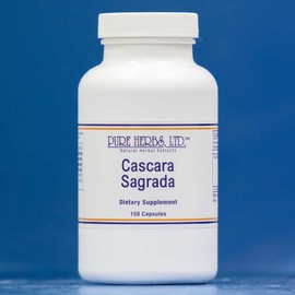 Pure Herbs: Cascara Sagrada - 150 Capsules, 480mg.