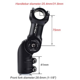 UPANBIKE Bike Stem 25.4mm 31.8mm Bicycle Stem Riser Adapter 120 Degree Adjustable Handlebar Stem Extender for Mountain Bike Road Bike BMX MTB