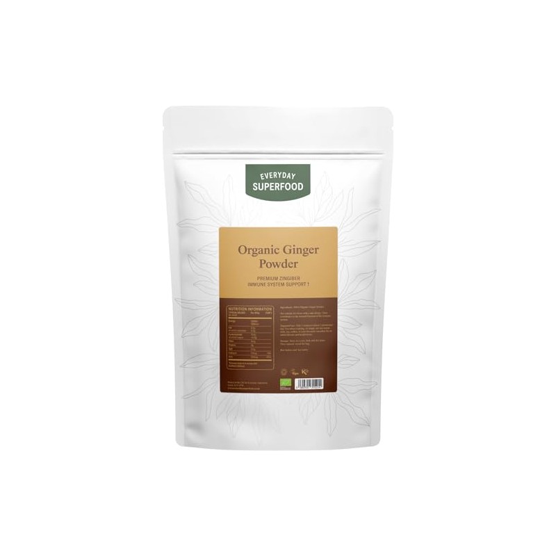Everyday Superfood Organic Ginger Powder 50g, Pure Ground Ginger Root