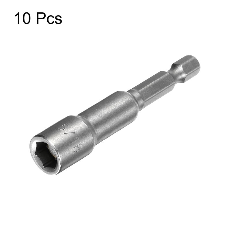 sourcing map 10pcs Hex Nut Driver Drills Bit 5/16" 6-Point