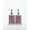 Patriotic Red, White & Blue Ceramic Soap Dispenser Set with
