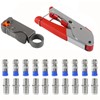 DIANN Coax Cable Crimper Coaxial Compression Tool Kit Wire Stripper