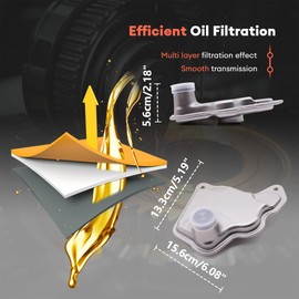 TRANSPEED JF017E Auto Transmission Oil Filter & Gasket Kit Replace 31728-28X0A 31726-3JX0A 3172628X0A for Nissan Altima Juke Rogue NV200 INFINITI QX50 2016 On