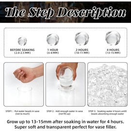 40000 Clear Water Beads,Transpatent Gel Jelly Beads,Vase Filler for Candle, Wedding Centerpiece, Floral Arrangement, Home Decorations - Color: Clear-30000pcs