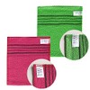 Exfoliating Towel 8 paños de baño exfoliantes asiáticos, Color Rojo y Verde