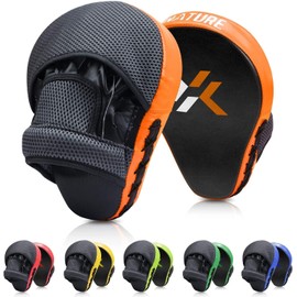 Boxing Equipment Punching Gloves Thai Pads Boxing Training Mitts Kickboxing Pad Punch Pad Boxing Mitts Punching Pad (A pair orange)