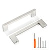 Redunest Cabinet Pulls Brushed Nickel Cabinet Handles Square Drawer Pulls,