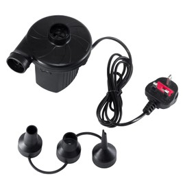 KARAN KING Ultimate Quick Fill Air Pump: High-Power Electric Inflator Deflator | Portable AC Pump for Air Mattresses, Pools, Toys, and More | 3 Nozzles | 220V AC/150W | Fast and Efficient