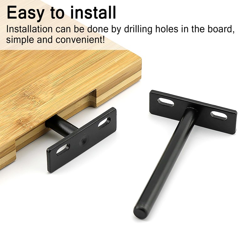 YEYIT 4 Pcs Floating Shelf Fixings 5 Inch Galvanized Solid