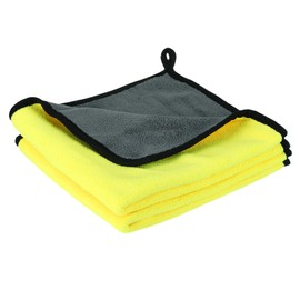 uxcell 2 Pcs 600gsm Microfiber Towels for Cars, 23.6 x 35.4 Inch Car Drying Towel Drying Towels Car Detailing Extra Large Super Absorbent Towel for SUV Truck Home, Gray Yellow