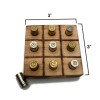 2nd Shot Round Tic Tac Toe Bullet Casing Board, Man