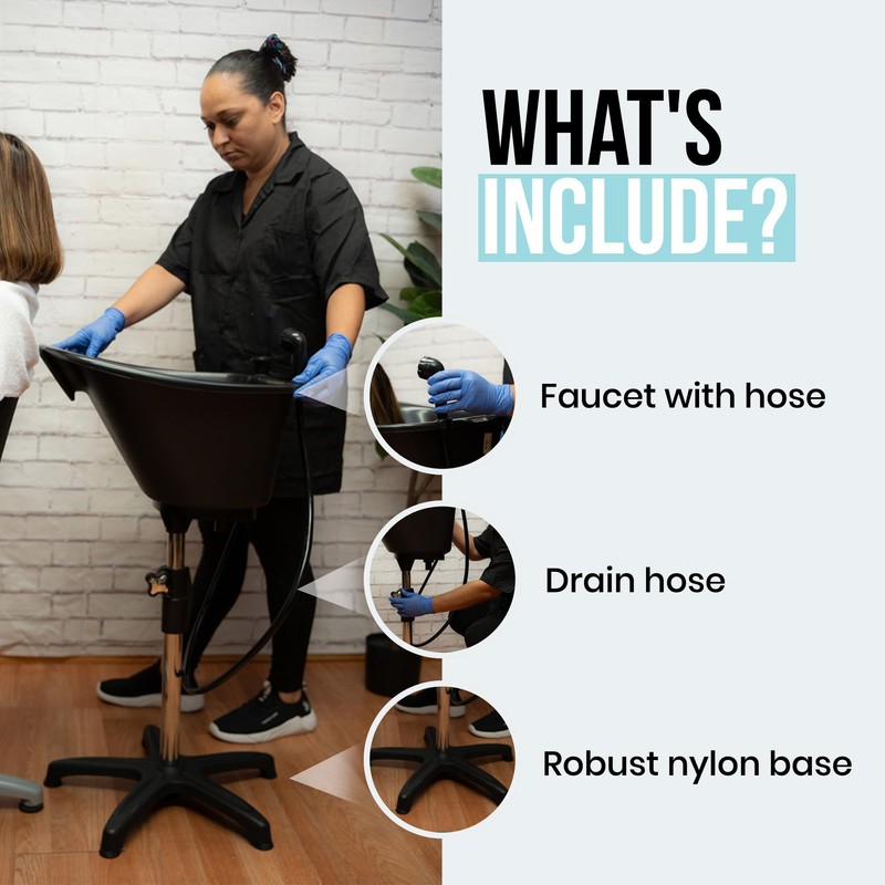 Dompel Portable Shampoo Bowl – Washing Unit & Hair Sink
