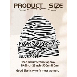 Woeoe 2 Pieces African Turban Head Wraps Leopard Print Chemo Hat Cap Braid Pre-Tied Head Cover Cap Headwear for Women Beige