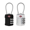TSA Wire 3-Digit Combination Lock Steel Silver