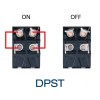 HD Switch KEDU HY18 125V 4-Pin 2-Position On/Off DPST Paddle