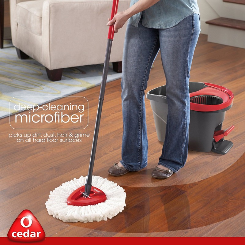 O-Cedar EasyWring Microfiber Spin Mop and Bucket Floor Cleaning System