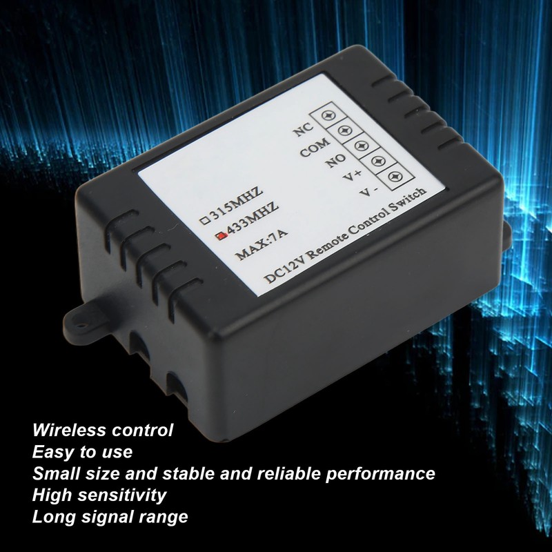 DC12V Remote Control Switch Battery Disconnect Switch Black Shell Portable