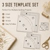 3 Set Drunkards Path Quilting Templates,Acrylic Rulers with 1/4" Seam
