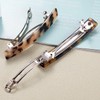 Eyegla 2PCS French Design Hair Barrette Tortoise Shell Celluloid Rectangle