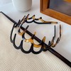 Set of 2 Leopard Print Hair Combs with Zigzag Teeth