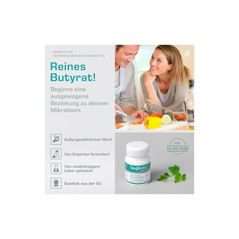 TauBiotic by RedoxBox - Butyrate (Tributyrin 500 mg) for Microbiota