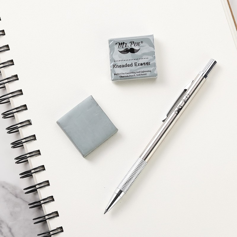 Mr. Pen- Kneaded Eraser, 6 Pack, Grey, Kneaded Erasers for
