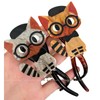 Cute Kitten Hair Clips, Set of 4, Hair Elastic, Silk