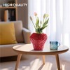 Navaris Strawberry Vase for Flowers - Small Ceramic Flower Vase