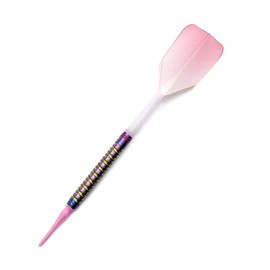 CUESOUL Pink gem stone 20 g soft tip 90% tungsten dart set with titanium coated and gradient colour rust flights